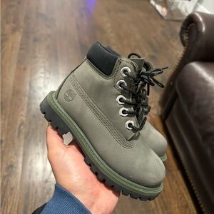 Timberland Kids Black and Gray Boots